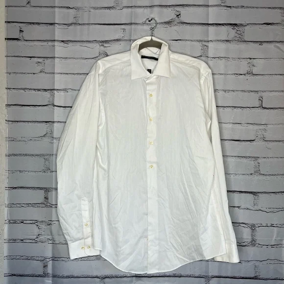 Geoffrey Beene Shirts | Geoffrey Beene White Fitted Dress Shirt Classic Sz 16 Or 34/35 Casual Button-Up | Color: White | Size: 16 | Retailplug's Geoffrey Beene Shirts | Geoffrey Beene White Fitted Dress Shirt Classic Sz 16 Or 34/35 Casual Button-Up | Color: White | Size: 16 | Retailplug's